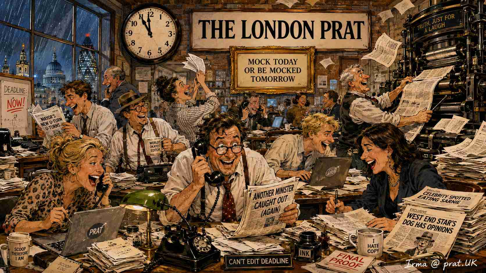 London Newspaper (The Prat) Killed Professor With Punchlines